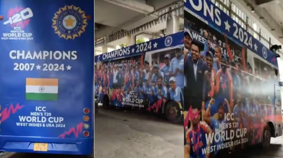 Team India Victory Parade Live Updates In Hindi: मुंबई पहुंची वर्ल्ड चैंपियन टीम इंडिया, सड़कों पर उमड़ा फैंस का हुजूम, थोड़ी ही देर में शुरू होगी विक्ट्री परेड