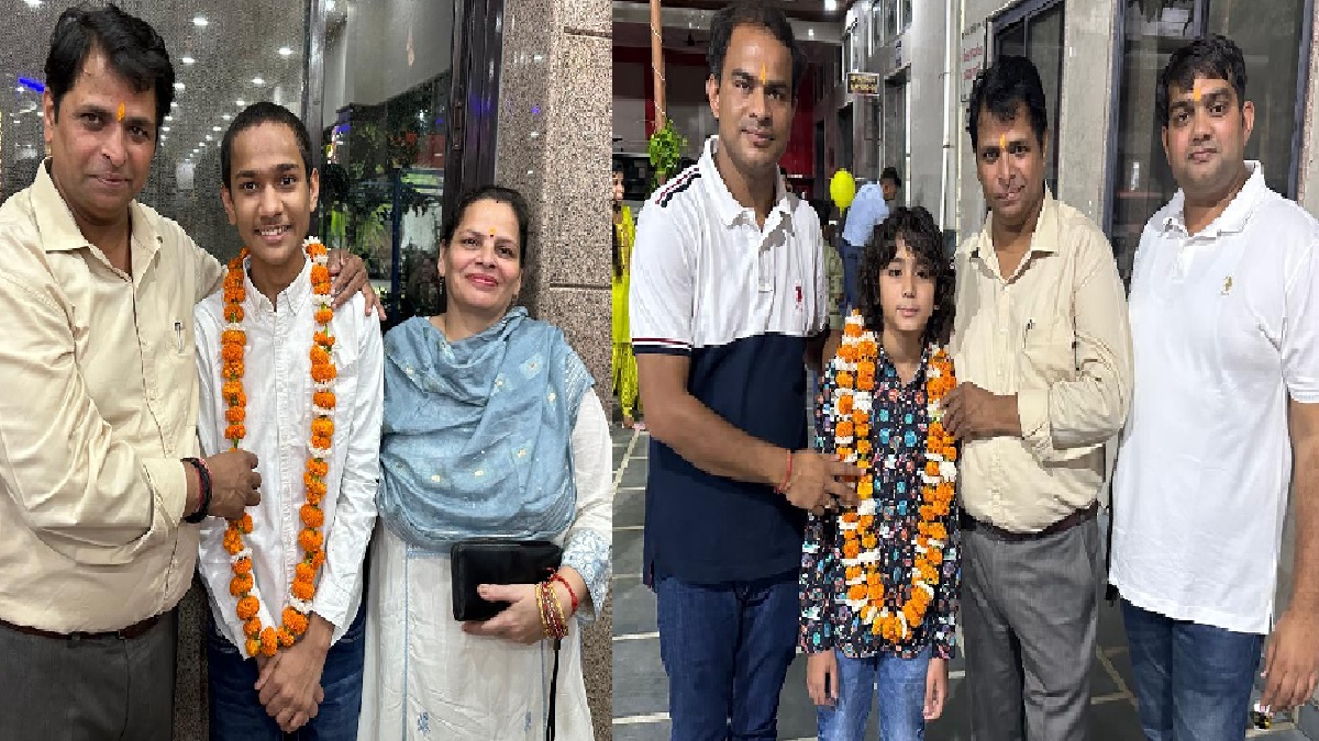 Kautilya Pandit And Martin Malik Felicitated: हरियाणा के लाल और गूगल ब्वॉय के तौर पर विख्यात कौटिल्य पंडित और किक बॉक्सिंग में पंच का वर्ल्ड रिकॉर्ड बनाने वाले मार्टिन मलिक का ओम लोक आश्रम ने किया सम्मान, बच्चों के लिए हैं बड़ी प्रेरणा