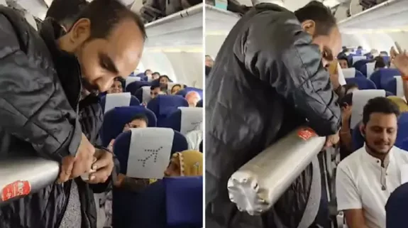 Indigo Flight Viral Video: 36,000 फीट की ऊंचाई पर इंडिगो एयरलाइंस के फ्लाइट में चाय परोसते दिखा शख्स, वीडियो सोशल मीडिया पर वायरल