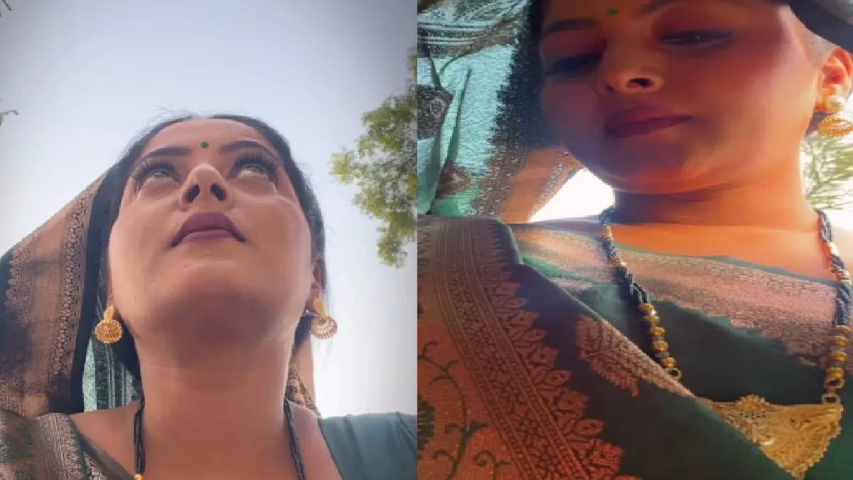 गर्मी से बेहाल अंजना सिंह ने शेयर की फोटोज, आंचल की छांव किये नजर आई एक्ट्रेस