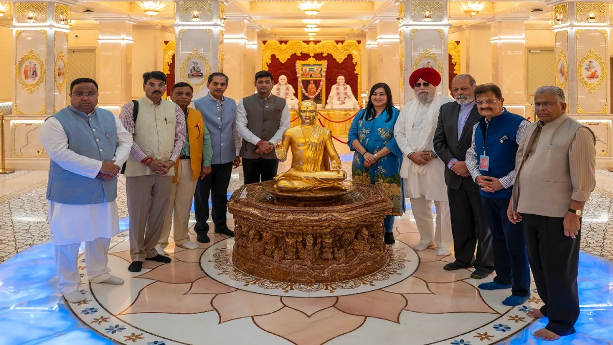 BAPS Hindu Temple Abu Dhabi : बीएपीएस हिंदू मंदिर अबू धाबी का भारत के सर्वदलीय प्रतिनिधिमंडल ने किया दौरा