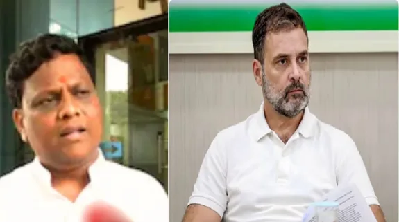 Shiv Sena UBT Leader Threatens Rahul Gandhi : शिवसेना यूबीटी नेता ने राहुल गांधी के मुंह पर कालिख पोतने की दी धमकी