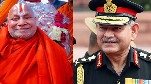 Jagadguru Rambhadracharya On POK: सेना प्रमुख जनरल उपेंद्र द्विवेदी ने जगद्गुरु रामभद्राचार्य से ली दीक्षा, संत ने दक्षिणा में मांग लिया पीओके!