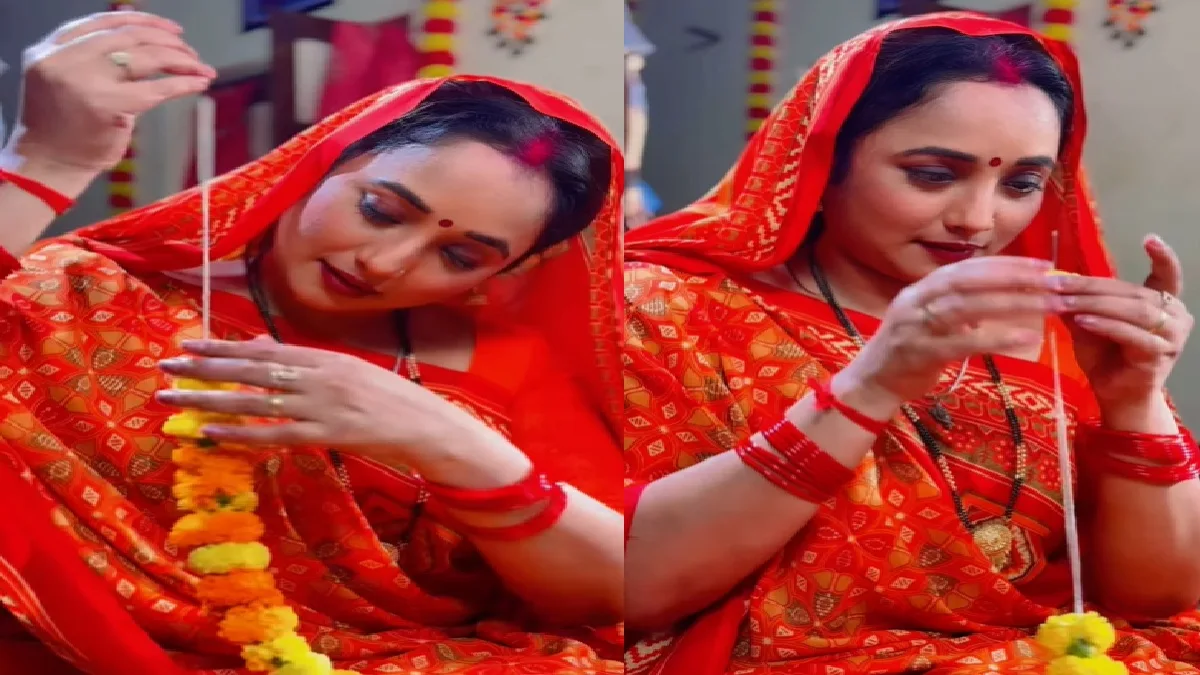 भगवान की भक्ति में डूबी रानी चटर्जी!, मीरा की तरह गेंदे के फूलों से पिरोकर बनाई माला