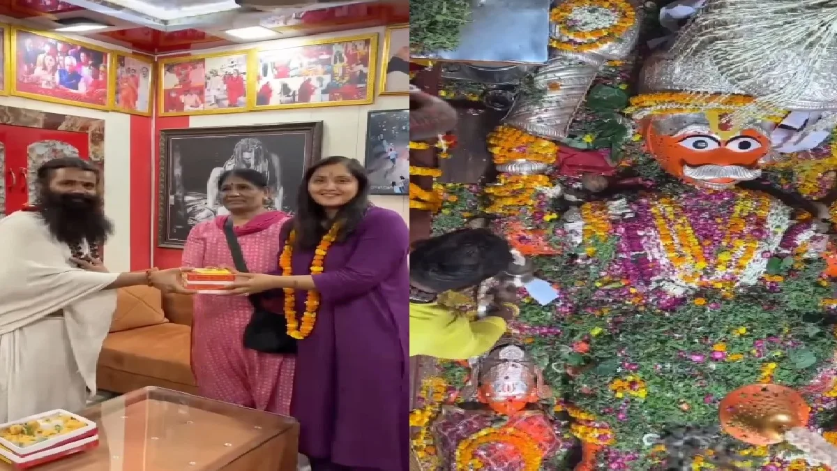 बैक टू बैक हिट गाने देने के बाद लेटे हनुमान जी मंदिर पहुंची काजल राघवानी, मां के साथ किए दर्शन